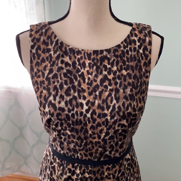 Loft animal print sleeveless dress. Size 4P - Picture 3 of 10